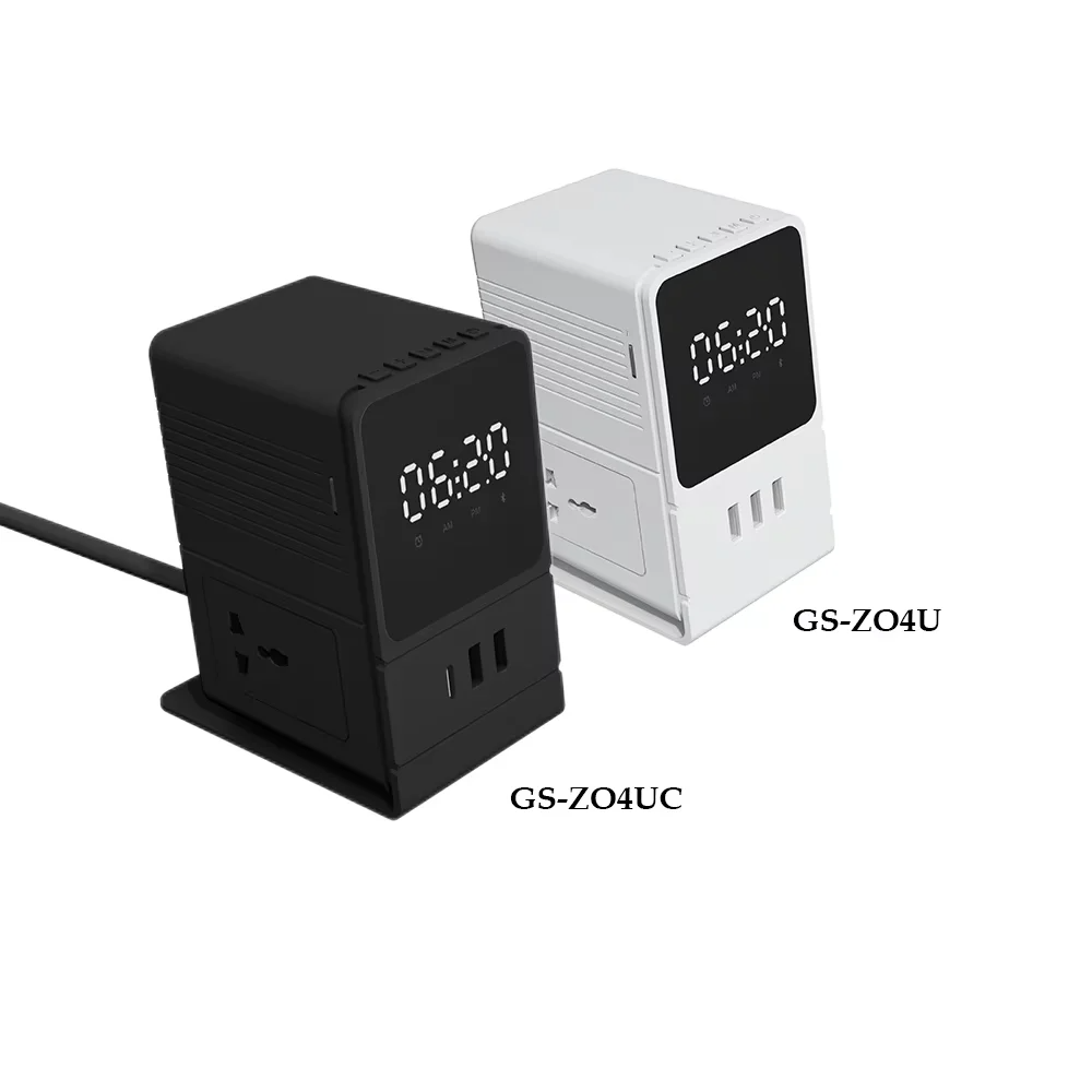 SIGOR Desk Digital Alarm Clock With Mini Cube Universal Extension Board