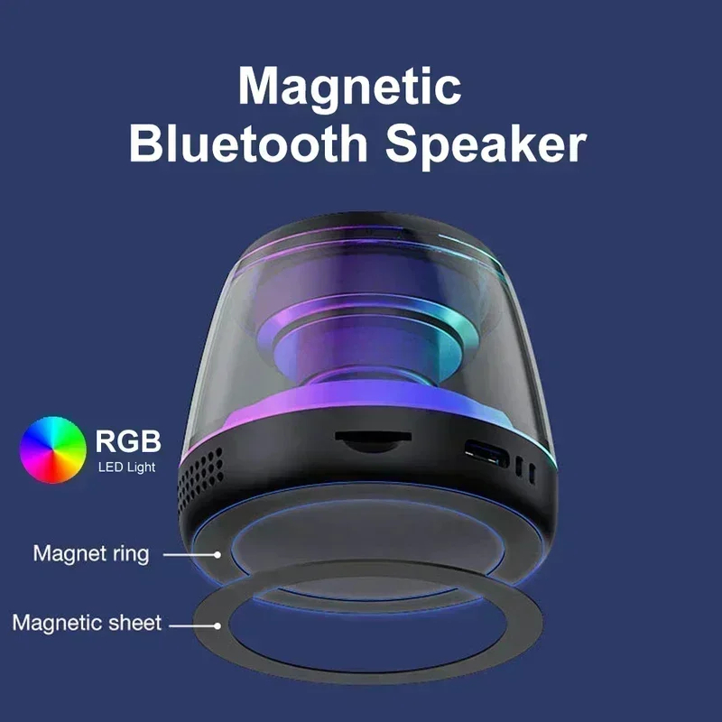 SIGOR Magnetic Bluetooth 5.3 RGB Sound Box Mini Portable Speaker