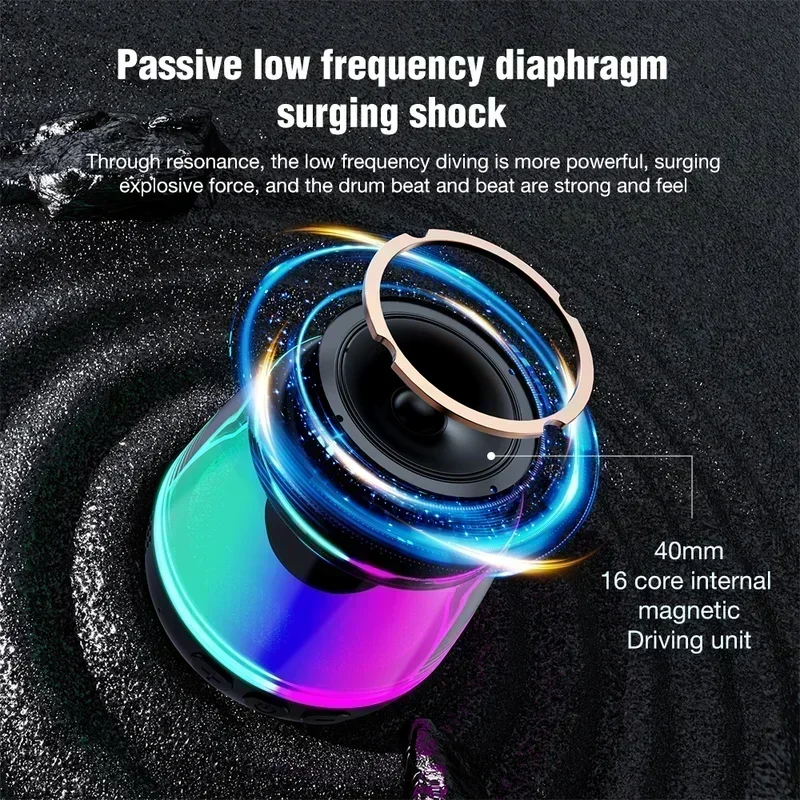 SIGOR Magnetic Bluetooth 5.3 RGB Sound Box Mini Portable Speaker