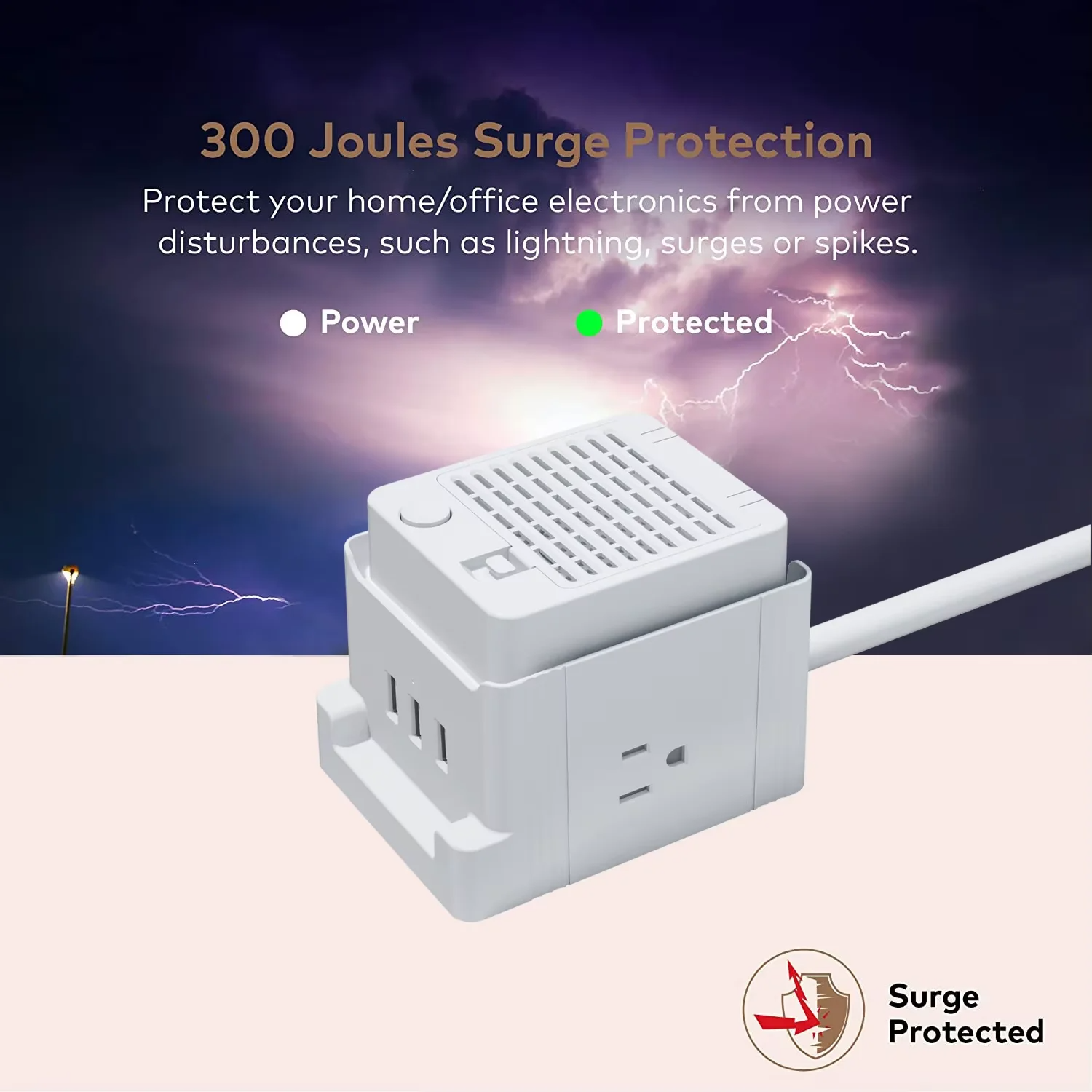 SIGOR Portable Cube Power Outlet Extender 18W Usb Quickly Charge With 20W Usb C Ports