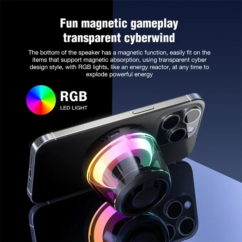 SIGOR Magnetic Bluetooth 5.3 RGB Sound Box Mini Portable Speaker