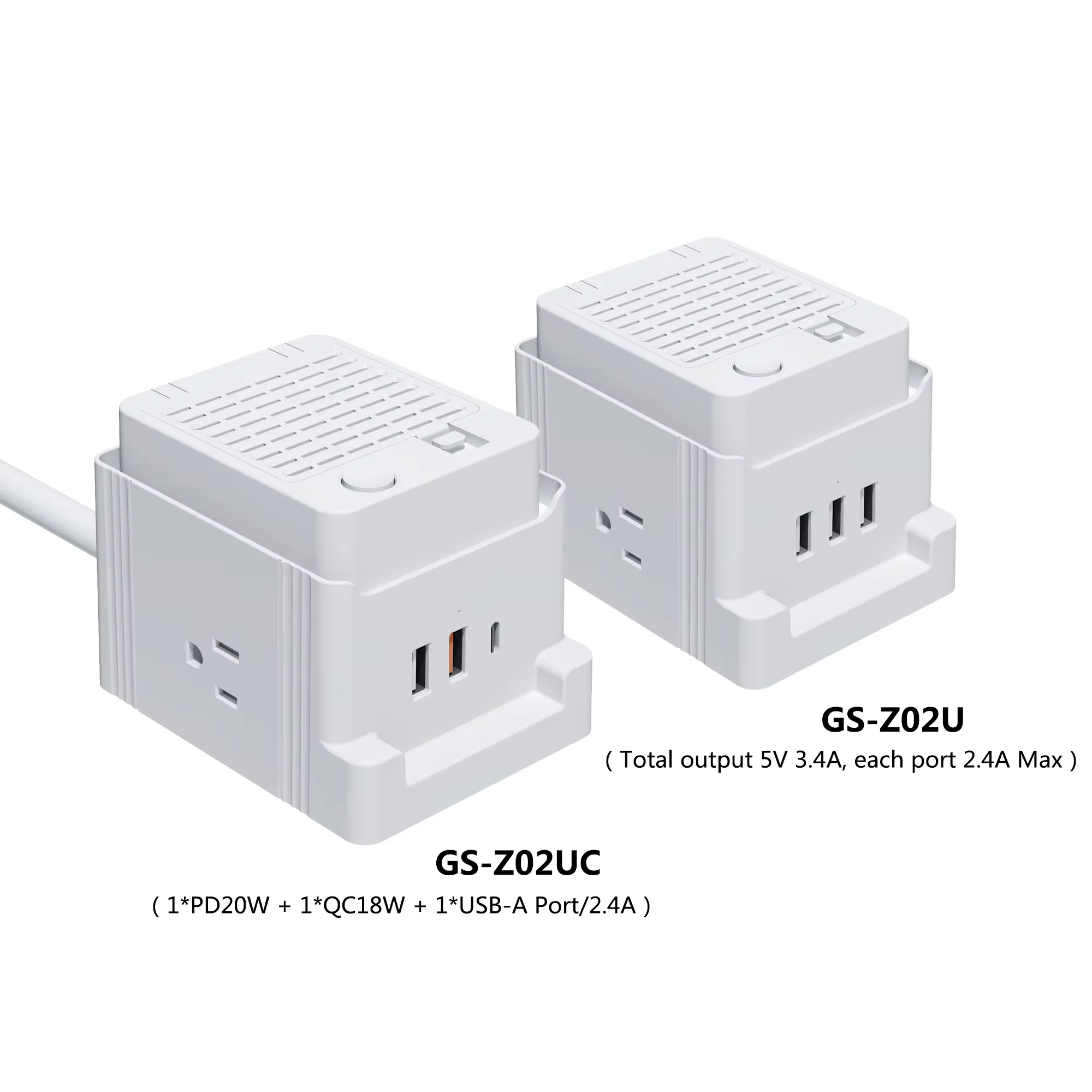 SIGOR Portable Cube Power Outlet Extender 18W Usb Quickly Charge With 20W Usb C Ports