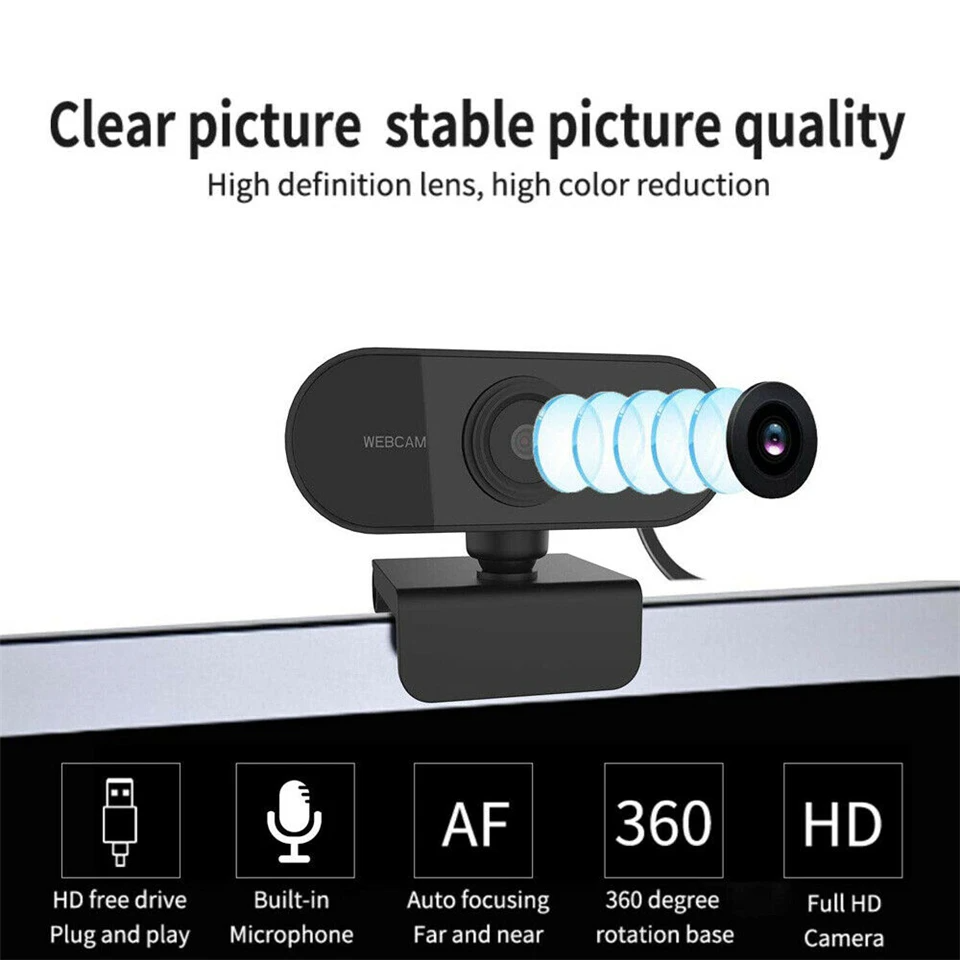 SIGOR 1080P Full HD Mini Webcam Camera with Microphone