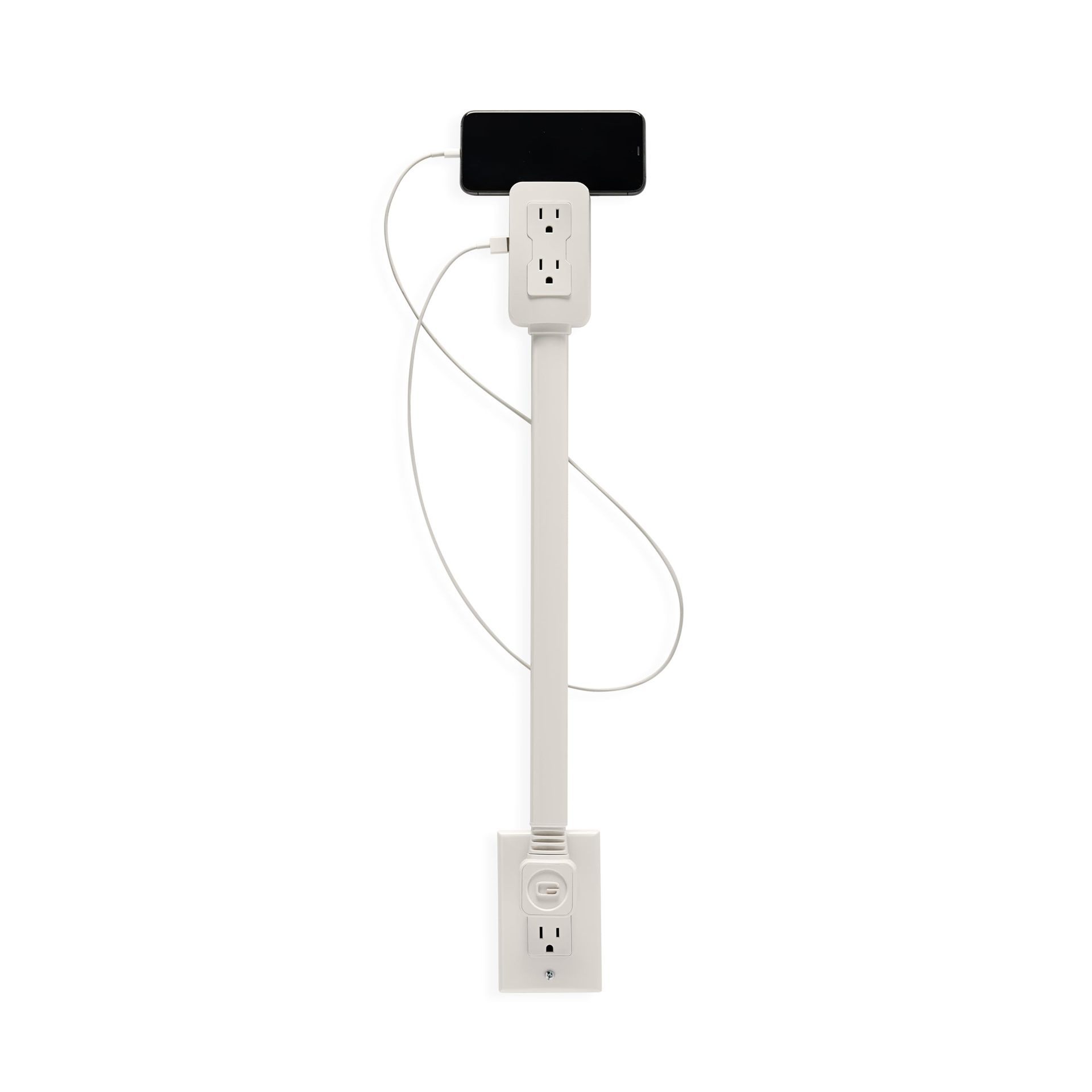 SIGOR Electrical Outlet Extender  retractable swivel socket with USB-A, USB-C sockets