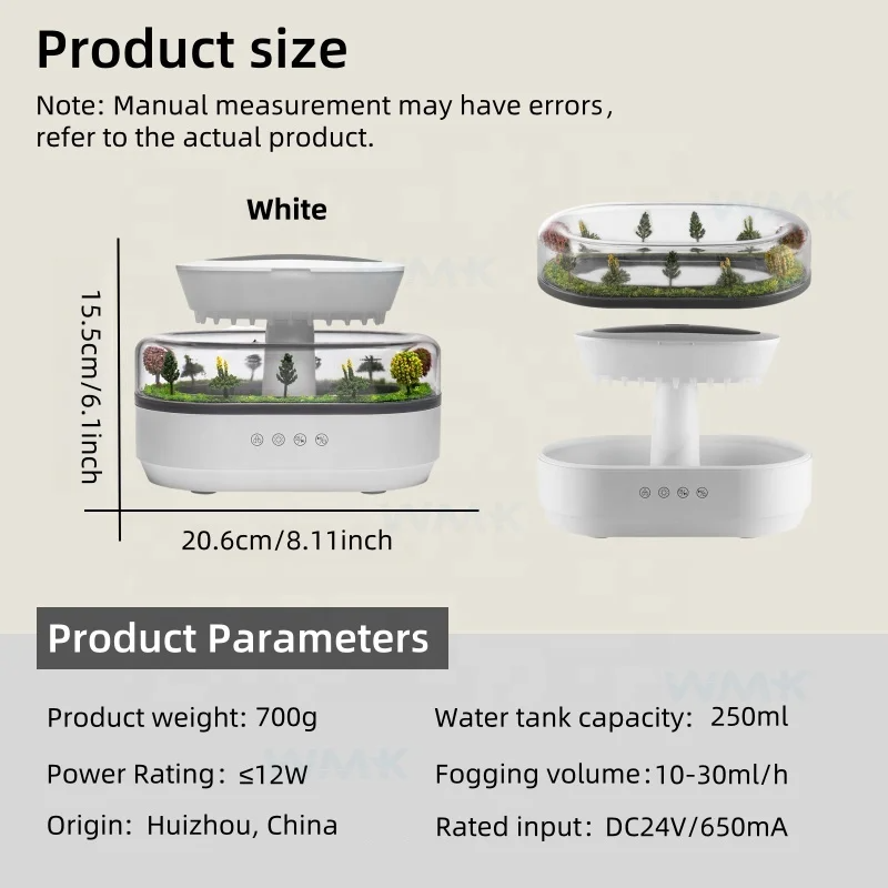 SIGOR 250Ml Rain Drop Ultrasonic Humidifier