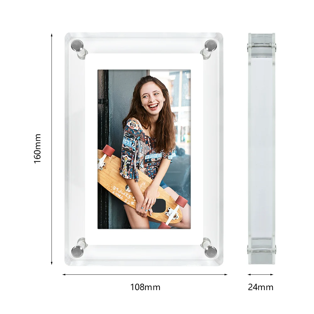 SIGOR 5-inch 4GB HD transparent acrylic video digital photo frame