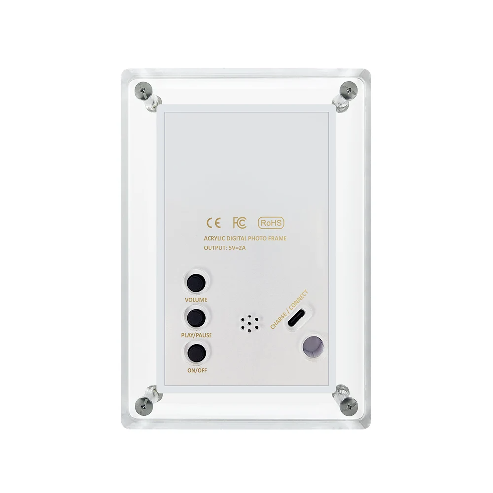 SIGOR 5-inch 4GB HD transparent acrylic video digital photo frame