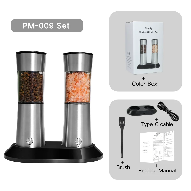 SIGOR Rechargeable Electric Salt Pepper Grinder Set