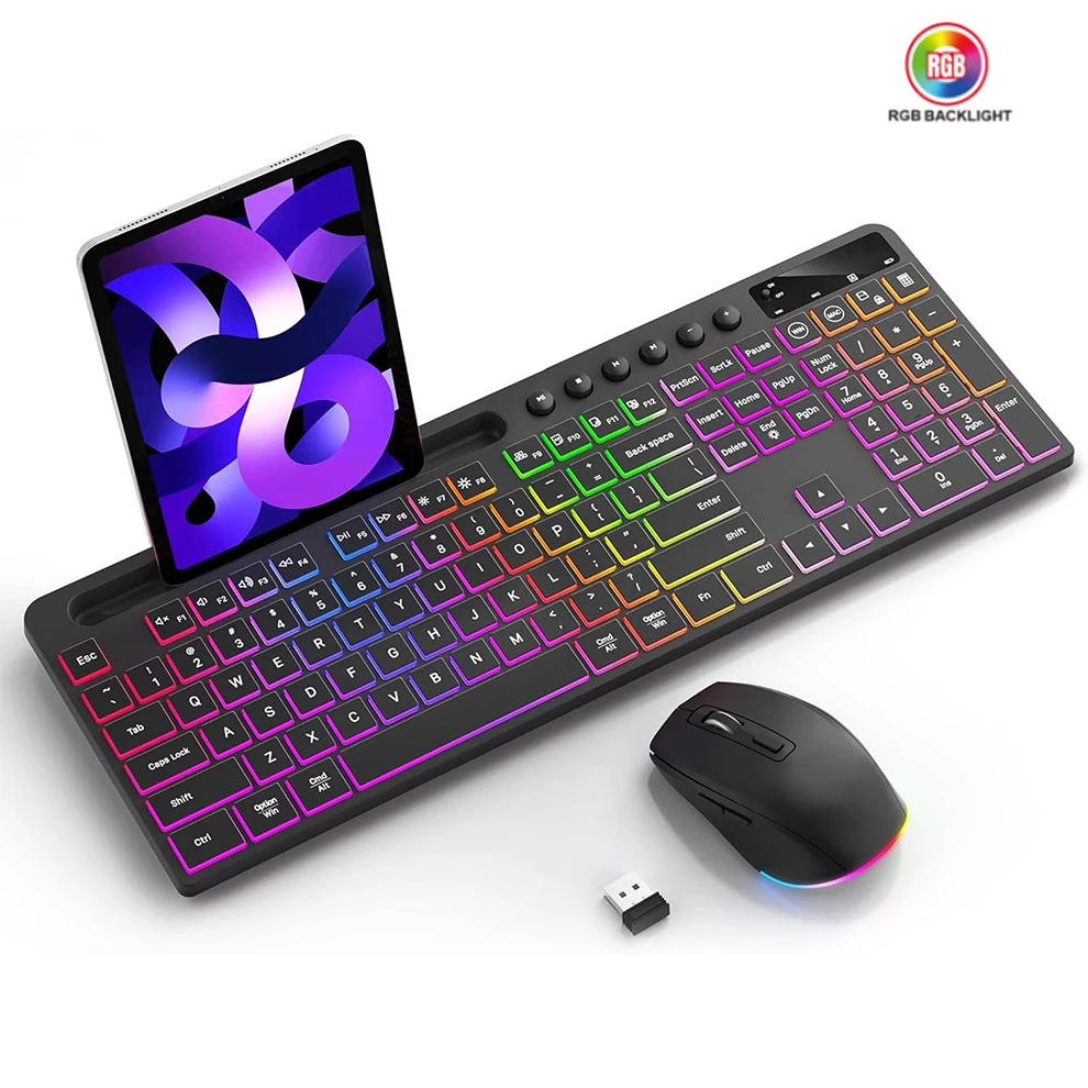 SIGOR 2.4G Wireless Keyboard and Mouse Combo with Backlight