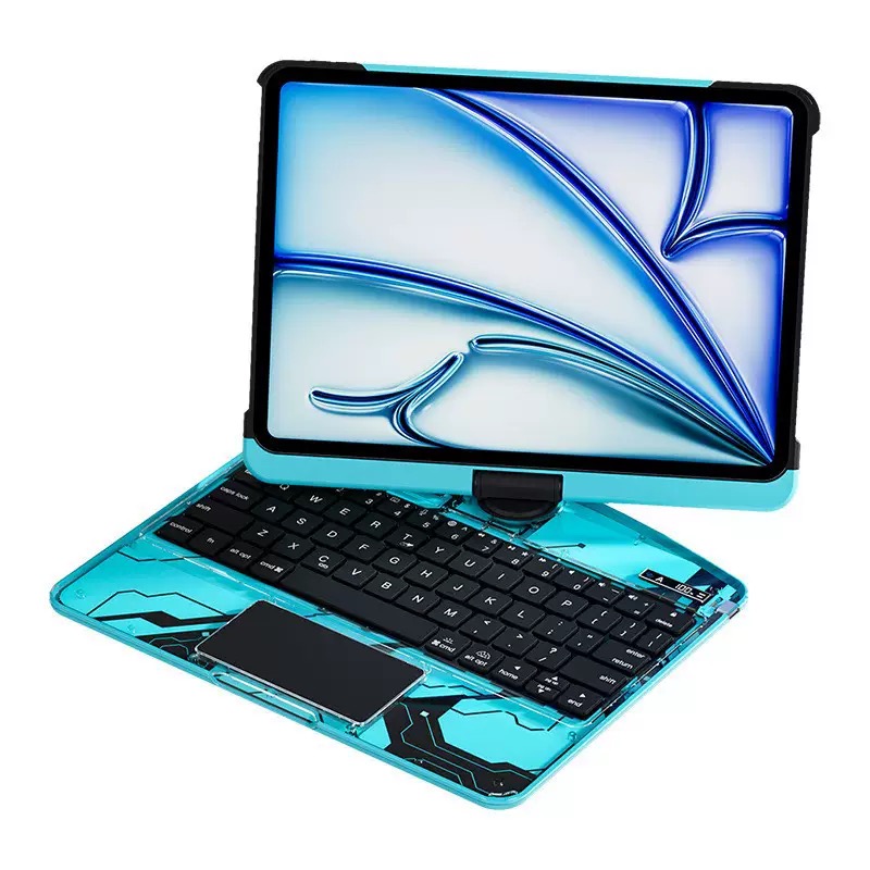 SIGOR 360° Rotating Wireless Bluetooth Multi-Touch IPAD Pro Mini Air Protective Case with Keyboard