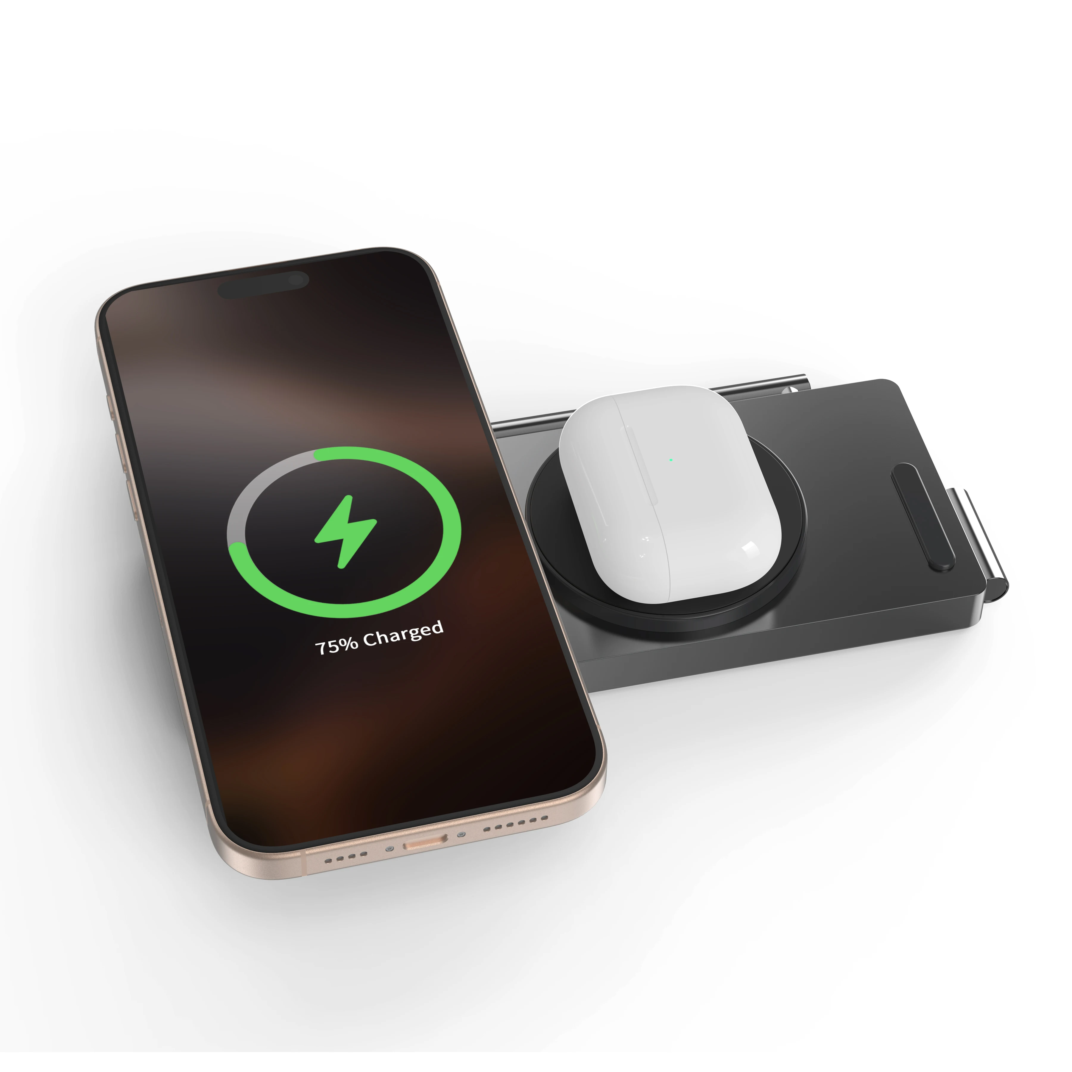 SIGOR Qi2 Wireless Charger 3 in 1 Aluminum Alloy Magnetic Foldable Wireless Charging Stand