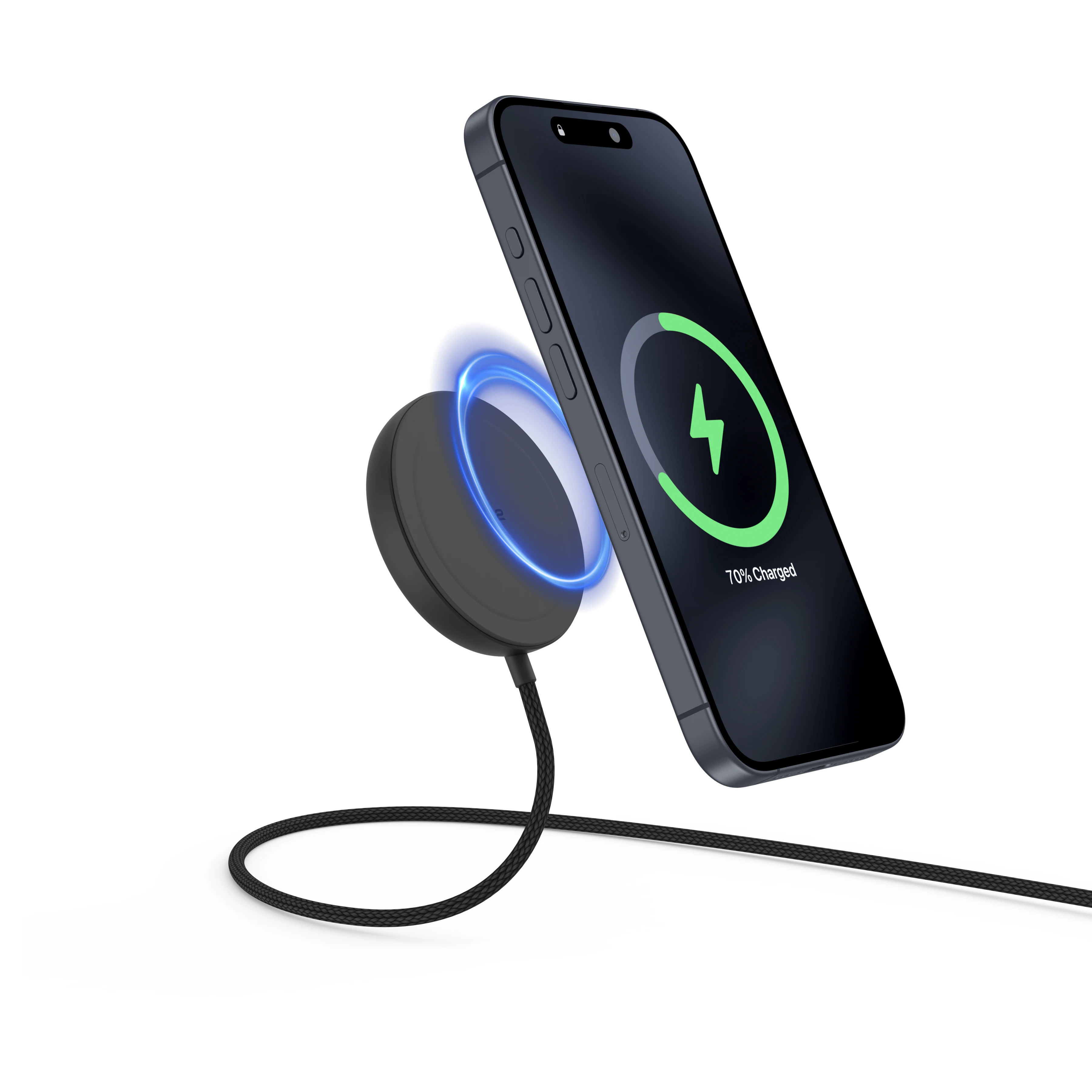 SIGOR 15W Qi2 Folding Kickstand ABS+TPU+Aluminum Alloy Magnetic Wireless Charger