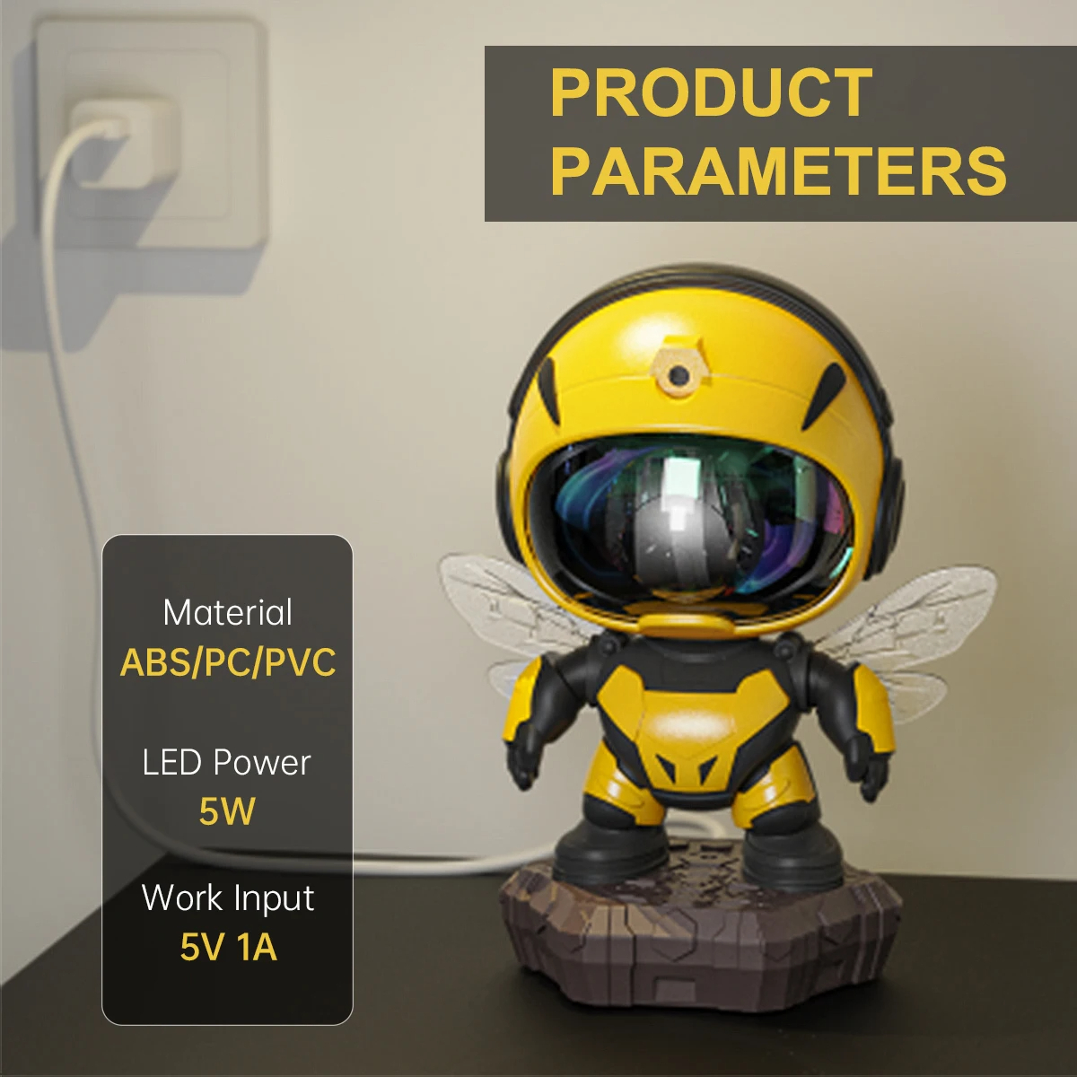SIGOR Bee Astronaut Flowing Light Galaxy Projector Speaker