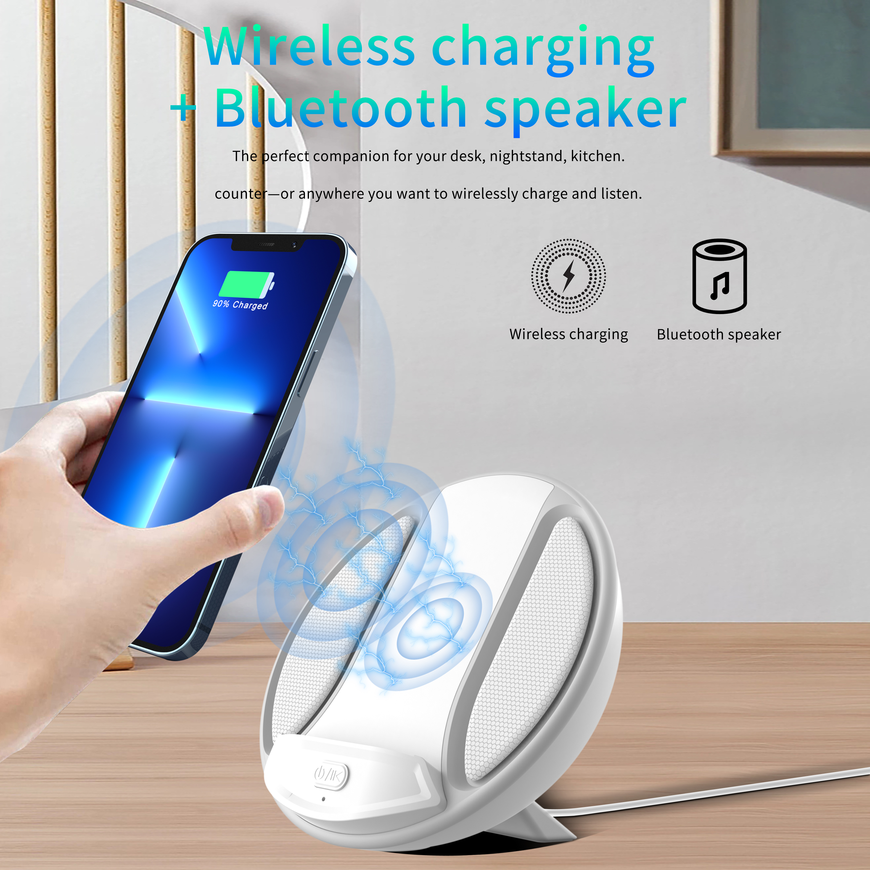 SIGOR Speaker Wireless Charger 15W Wireless Fast Charge
