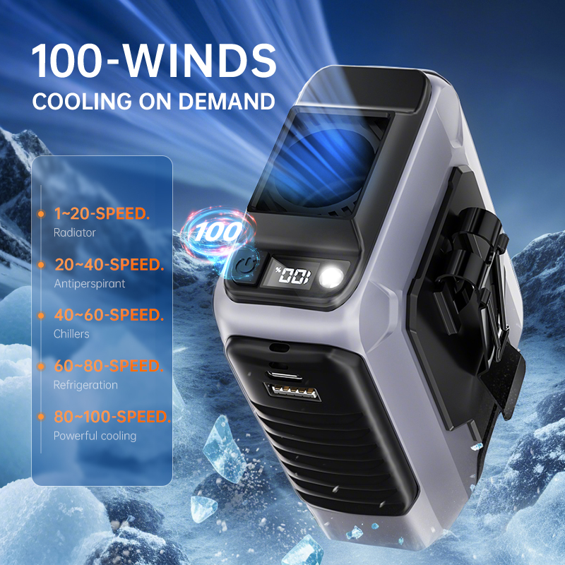 SIGOR 2025 portable outdoor construction site waist-mounted high-speed fan