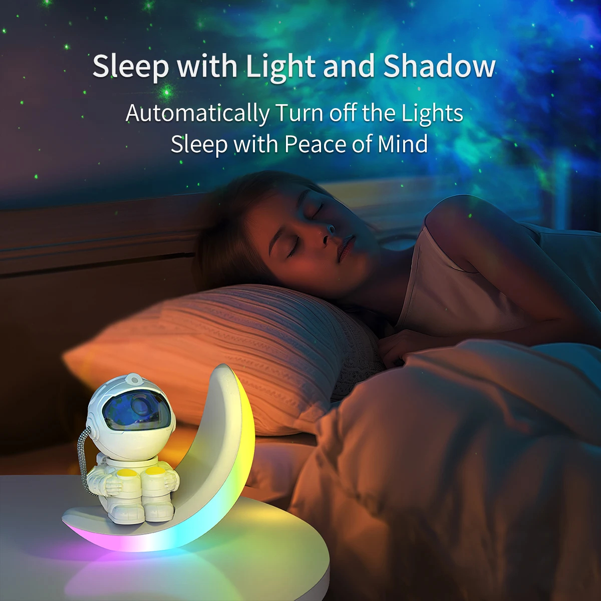 SIGOR Astronaut Star Projector Galaxy USB Bluetooth Night Light