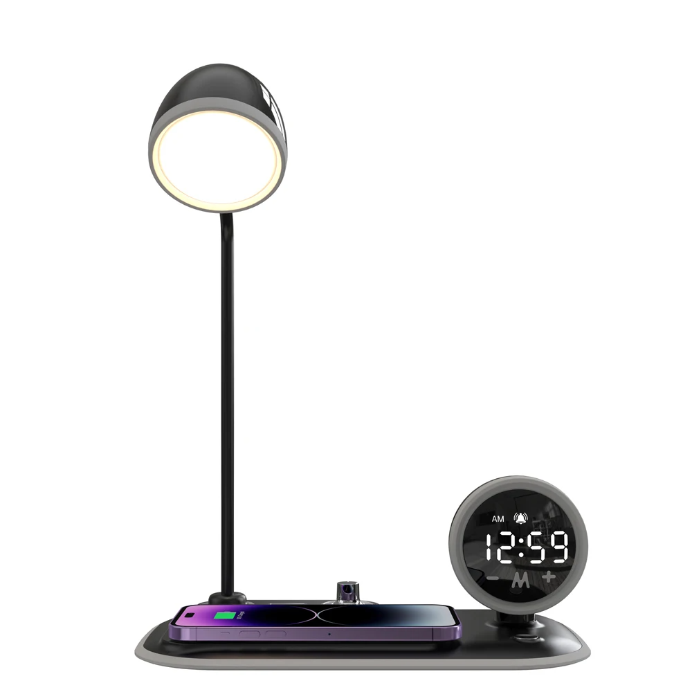 SIGOR Fast Charging Station 3 in 1 Led Desk Lamp Wireless Charger Speaker
