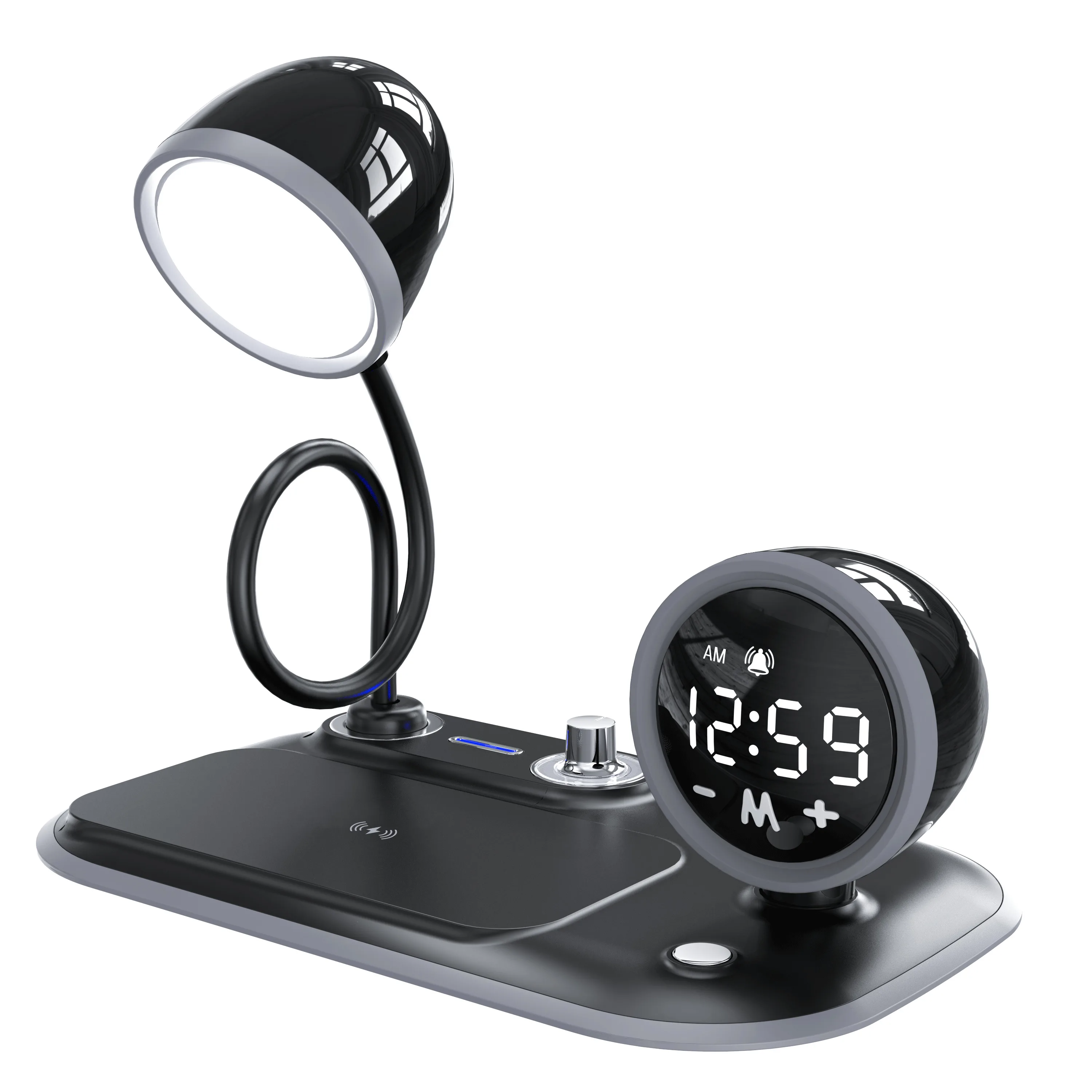 SIGOR Fast Charging Station 3 in 1 Led Desk Lamp Wireless Charger Speaker