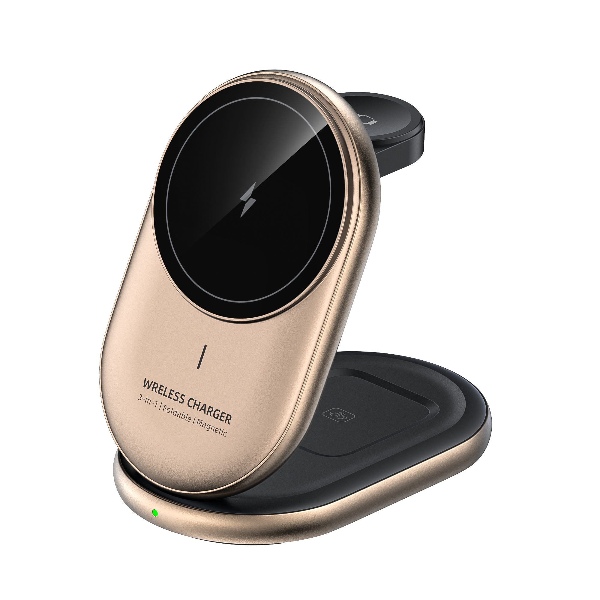 SIGOR 15W Fast Charge, foldable magnetic three-in-one wireless charger