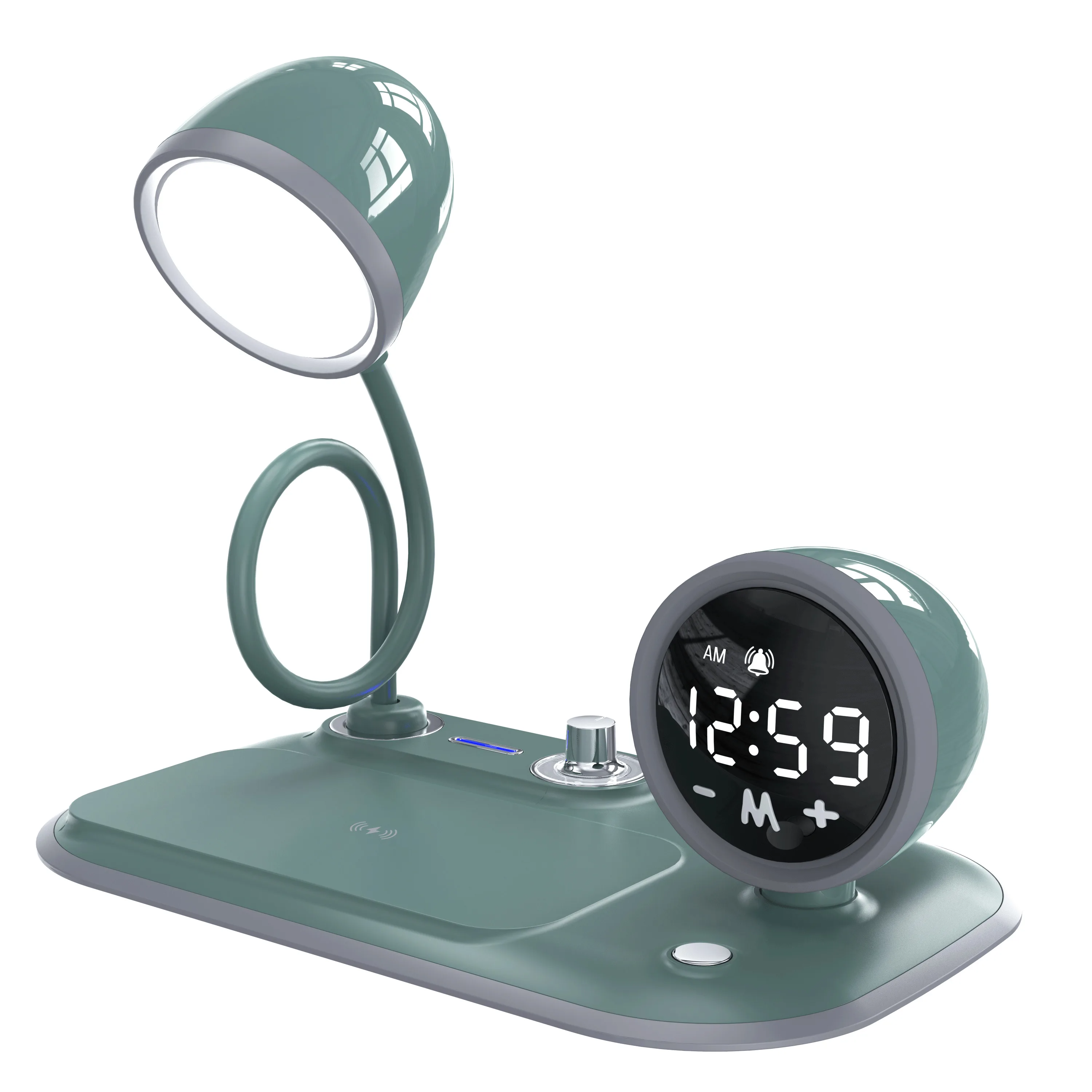 SIGOR Fast Charging Station 3 in 1 Led Desk Lamp Wireless Charger Speaker