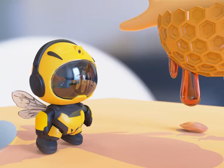 SIGOR Bee Astronaut Flowing Light Galaxy Projector Speaker