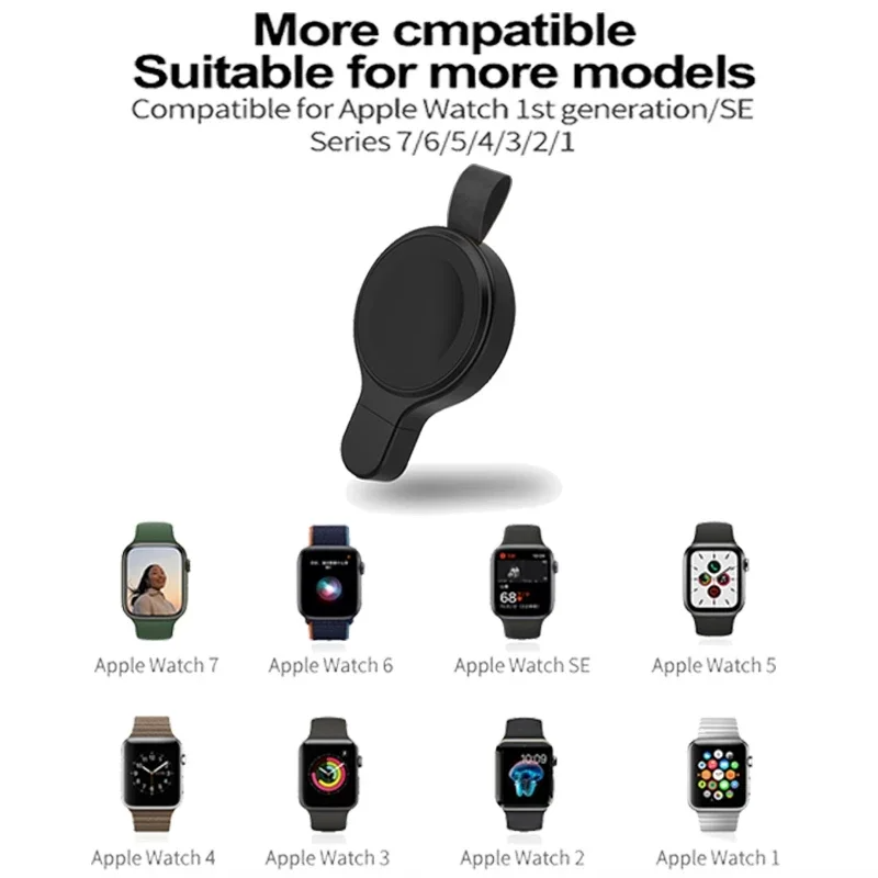 SIGOR Mini Portable Wireless Charger for Apple Iwatch 8 7 6 5 4 3 SE Charging Station