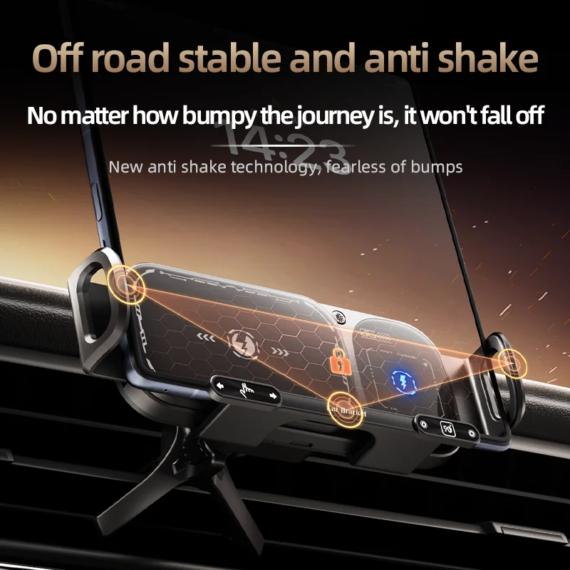 SIGOR magnetic wireless car charger, universal mobile phone car holder