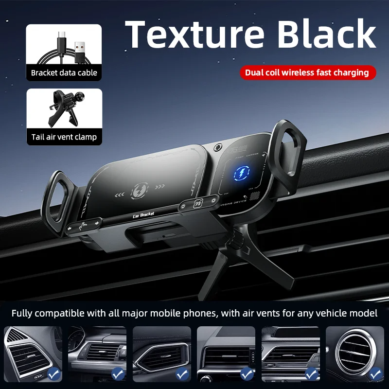 SIGOR magnetic wireless car charger, universal mobile phone car holder