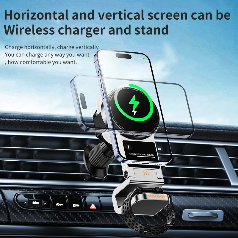 SIGOR mobile phone watch earphone 3-in-1 wireless charging car mobile phone holder