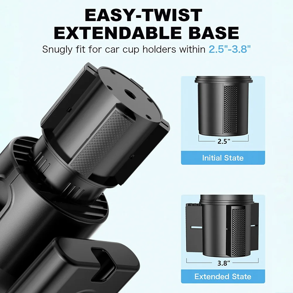 SIGOR large multifunctional car water cup mobile phone holder