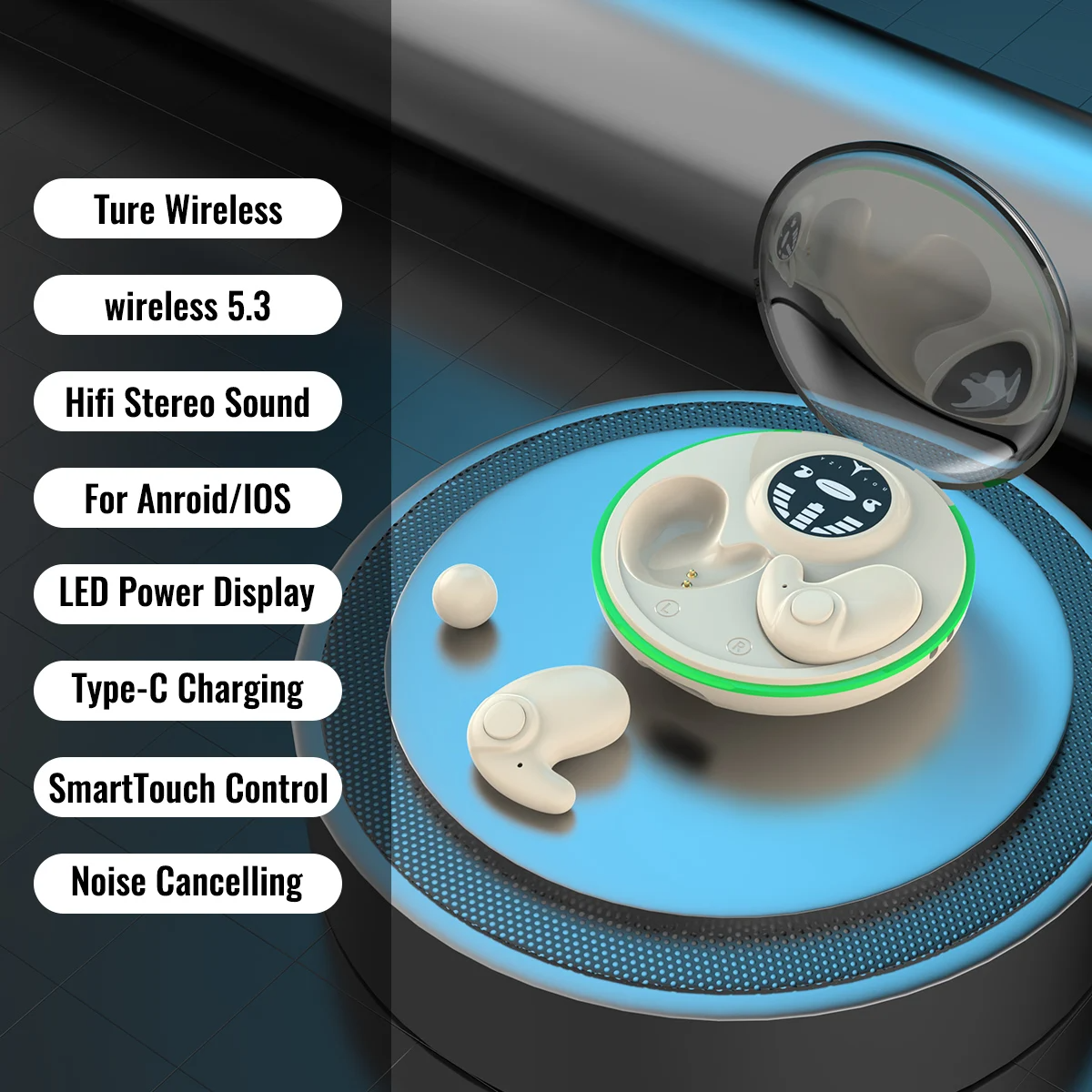 SIGOR sleep wireless Bluetooth headset, ultra-thin and ultra-long battery life