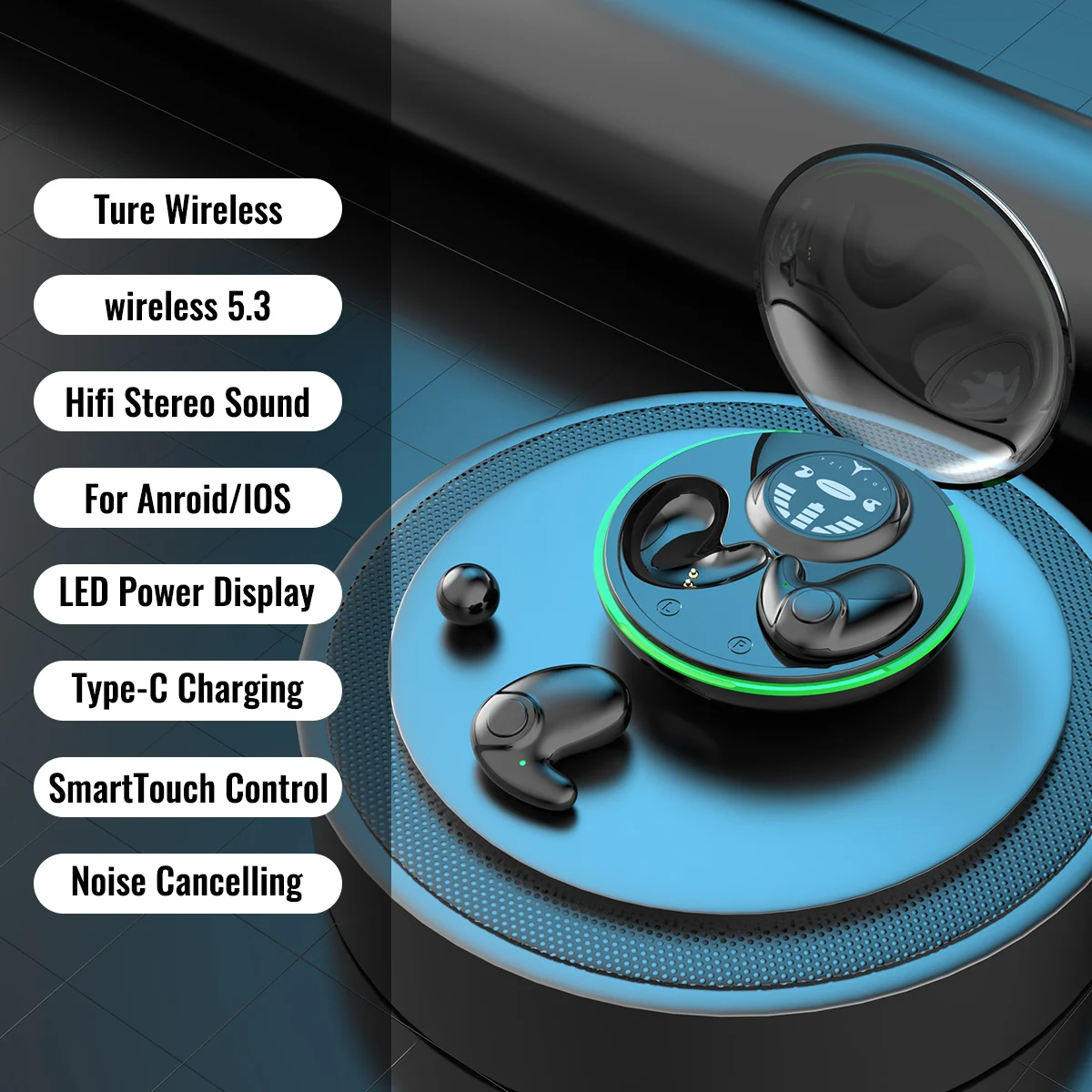 SIGOR sleep wireless Bluetooth headset, ultra-thin and ultra-long battery life