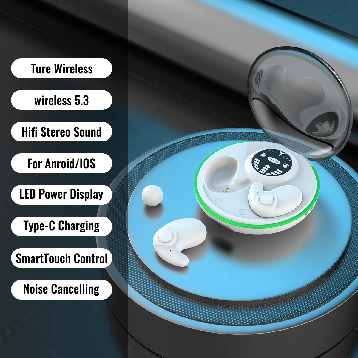 SIGOR sleep wireless Bluetooth headset, ultra-thin and ultra-long battery life