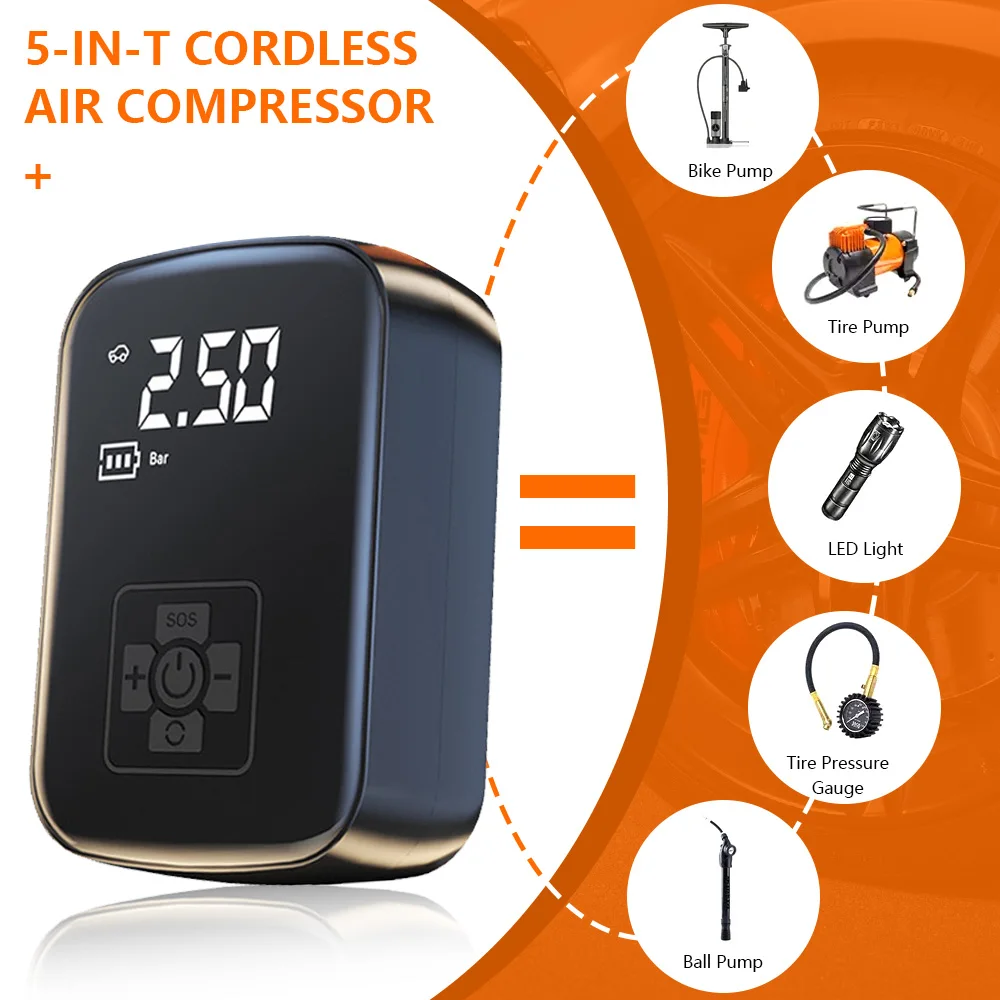 SIGOR Portable Mini Car Air Pump Automatic Led Digital 150psi Car air Compressor