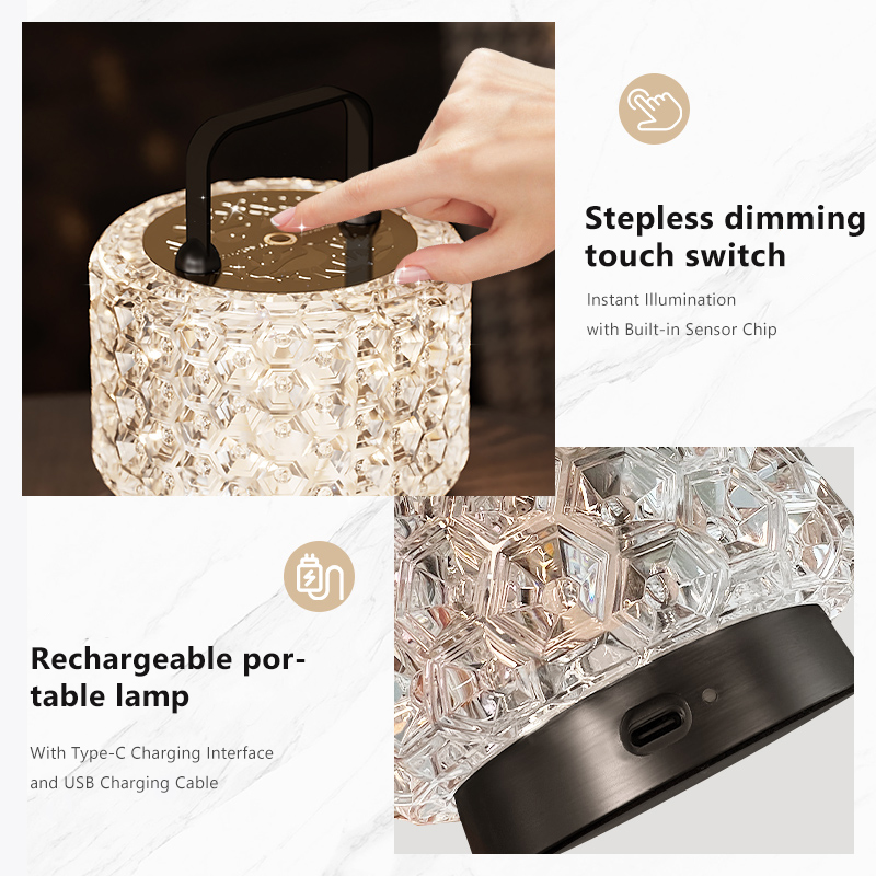 SIGOR Light Luxury Crystal Table Lamp High-end Atmosphere Gift