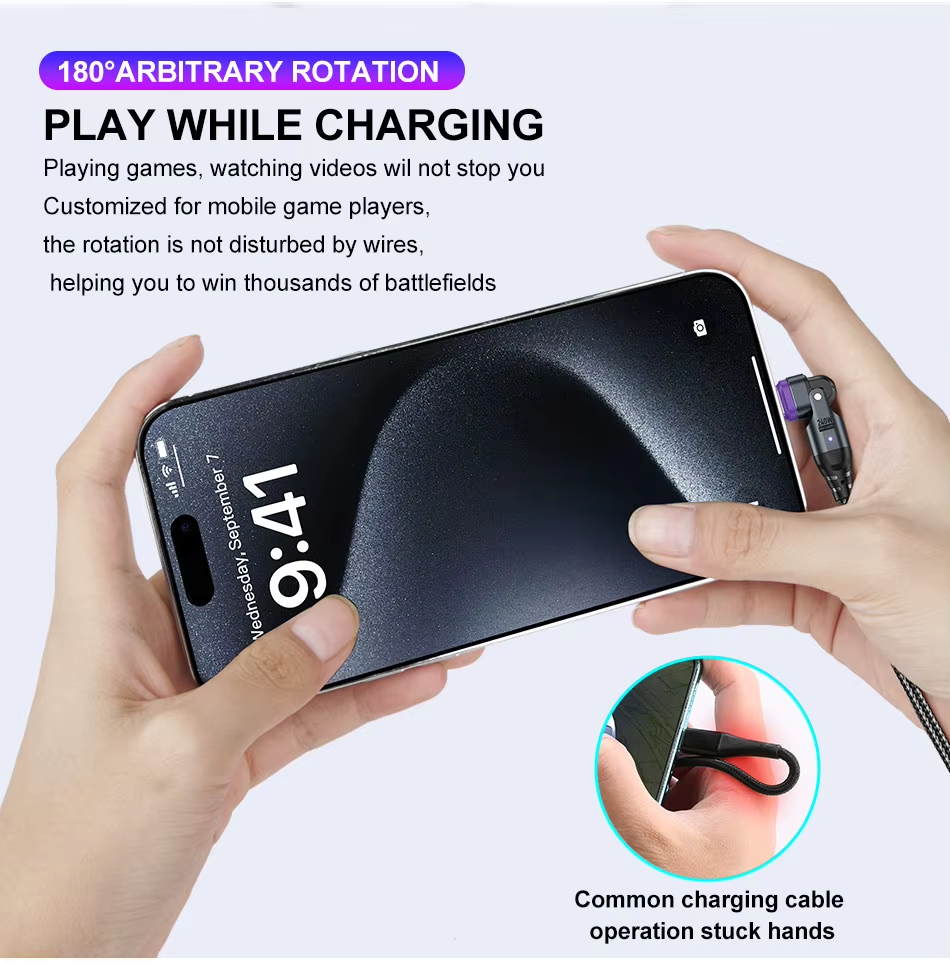 SIGOR FREE SHIPPING 240W 5A Magnetic Roatation Charging Data Cable PD3.1 USB C Cable