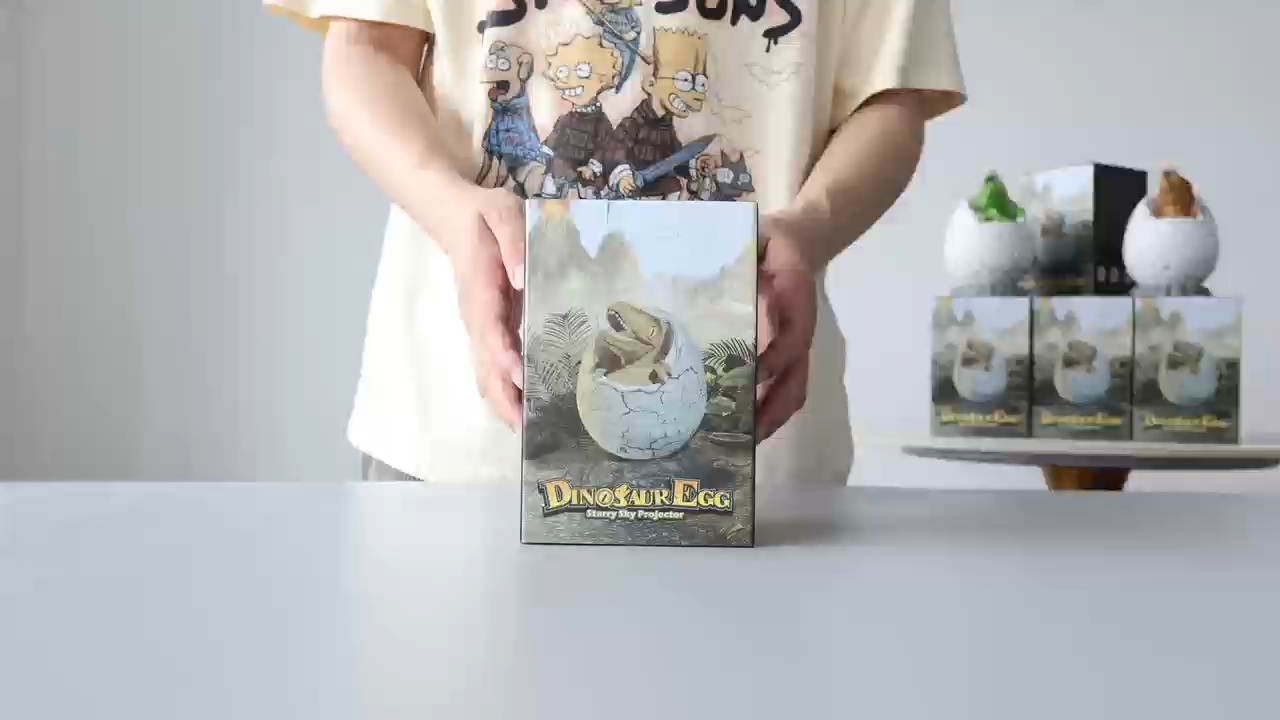 SIGOR dinosaur egg projection lamp, starry sky atmosphere lamp, children's room