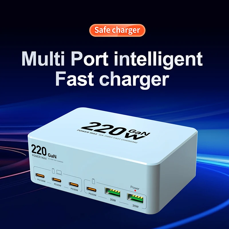 SIGOR Smart Multi-Port 120W GaN Charger USB Charging Station Hub Module
