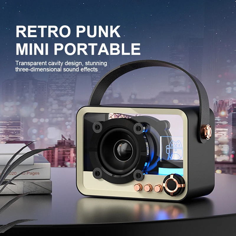 SIGOR Transparent Retro Bluetooth Speaker Mecha Style Small Retro Punk HIFI Speaker