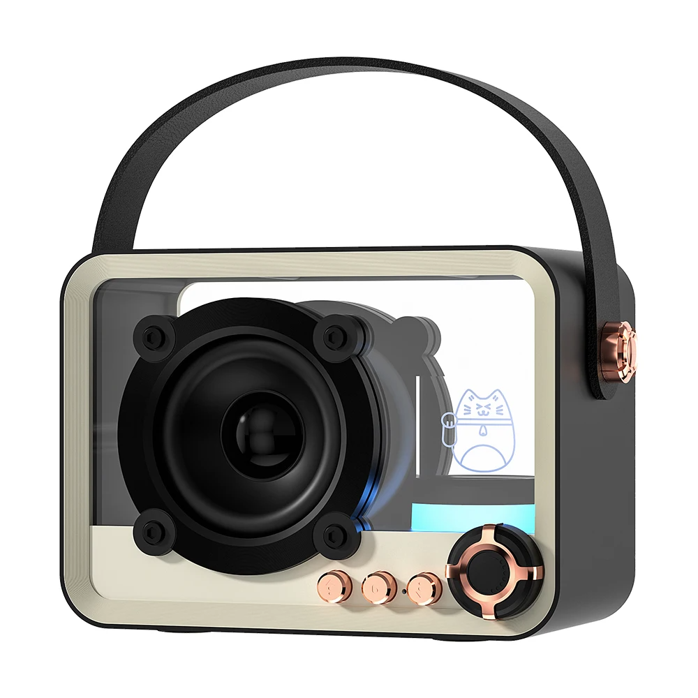 SIGOR Transparent Retro Bluetooth Speaker Mecha Style Small Retro Punk HIFI Speaker