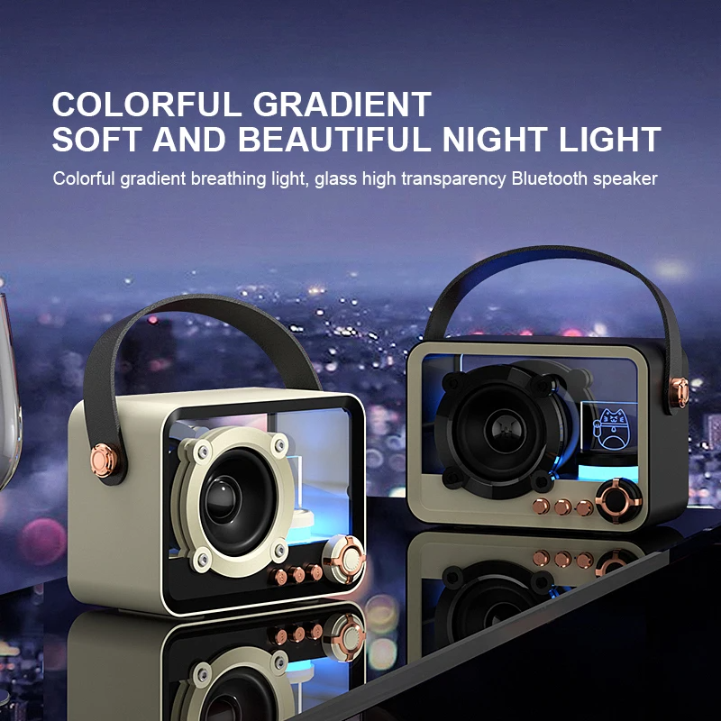 SIGOR Transparent Retro Bluetooth Speaker Mecha Style Small Retro Punk HIFI Speaker