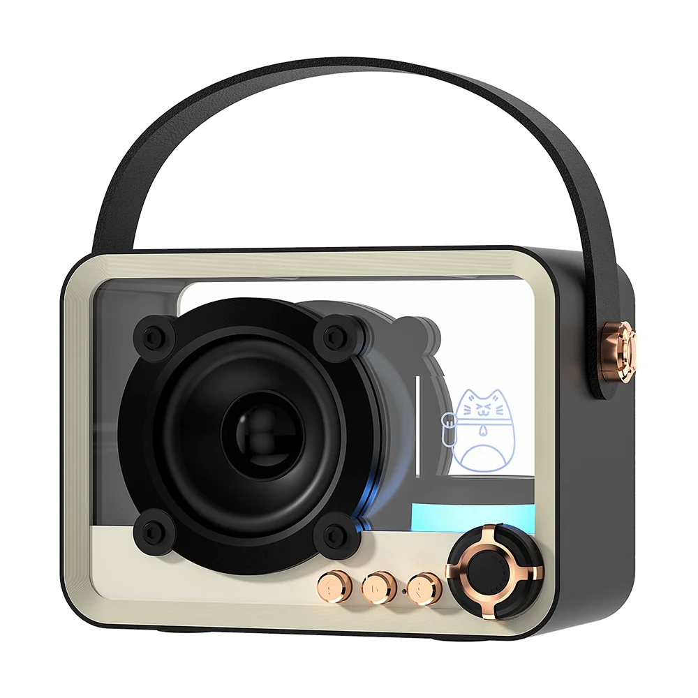 SIGOR Transparent Retro Bluetooth Speaker Mecha Style Small Retro Punk HIFI Speaker