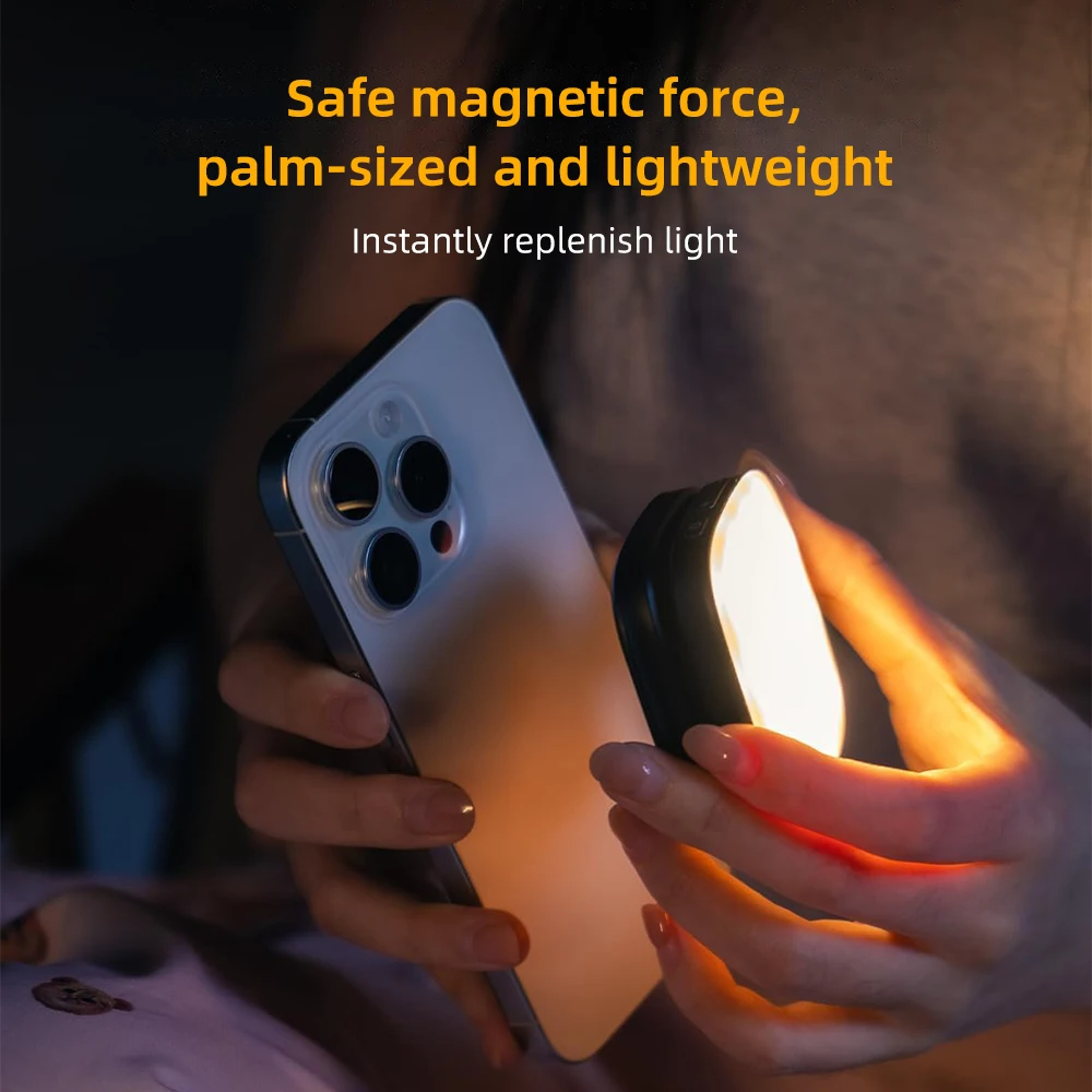SIGOR Magnetic LED Mobile Phone Selfie Clip Light, Fill Light, Makeup, Outdoor Lighting