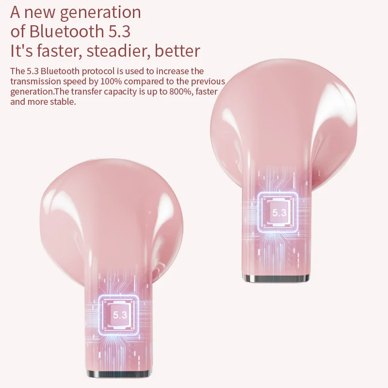 SIGOR heart-shaped earphones rotatable heart-shaped BT 5.3 TWS earbuds, gift