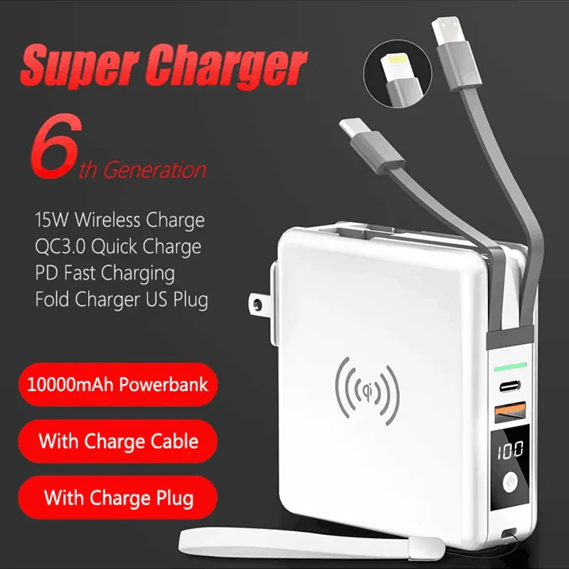 SIGOR PD 20W GaN Portable Fast Charger – 4-in-1 Wireless UPS Power Bank