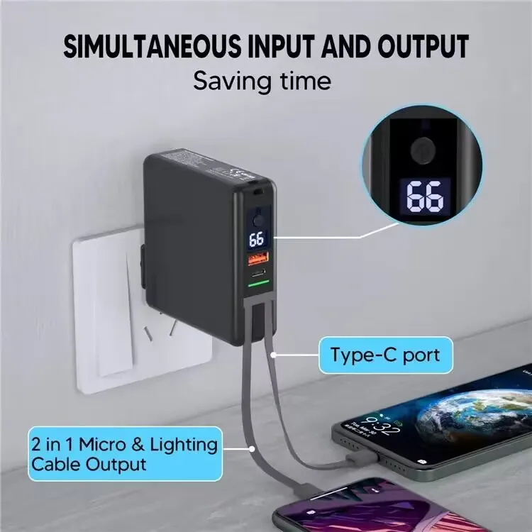 SIGOR PD 20W GaN Portable Fast Charger – 4-in-1 Wireless UPS Power Bank