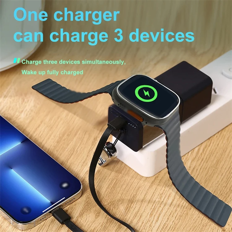 SIGOR 4 in 1 GaN for Apple 15 fast charging head pd20w watch magnetic wireless charging 5200mah power bank
