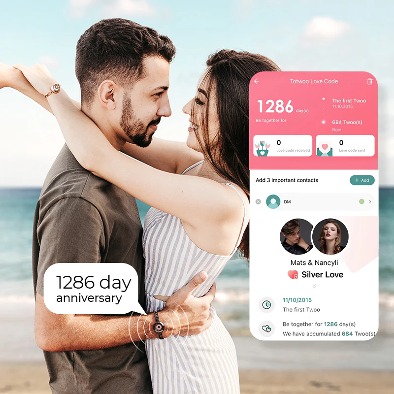 SIGOR Sun And Moon Long Distance Smart Touch Bracelets