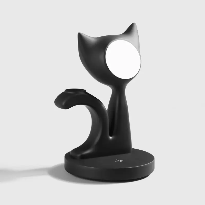 SIGOR 3-in-1 MagSafe Charging Stand – Cute Cat Desktop Dock