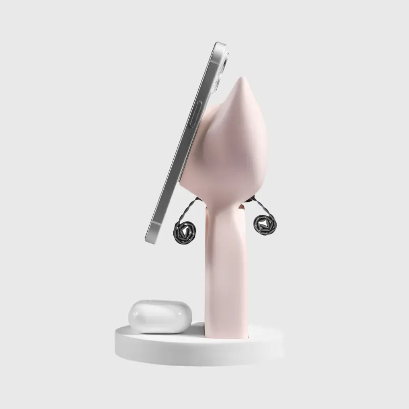 SIGOR 3-in-1 MagSafe Charging Stand – Cute Cat Desktop Dock